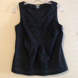 Ann Taylor Black Floral Blouse